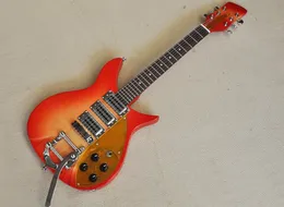 チェリーレッド6ストリング527 mmスケール長ローズウッドフレットボード付きエレクトリックギター