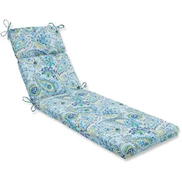 وسادة مثالية في الهواء الطلق/داخلي Gilford Baltic Chaise Lounge Cushion 72.5 × 21 كرسي كوروم الأزرق