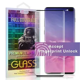 Samsung Galaxy S23 S22 S20 21 Note20 Ultra S10 9 8 Plus Tempered Glass Case Friendly Steel Films With Boxの3D曲線プロテクタープロテクター