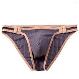 Underpants 남성 조절 식 허리 브리핑 견고한 낮은 허리 돌출 파우치 편안한 속옷 성격 남성 편안한 팬티 A50