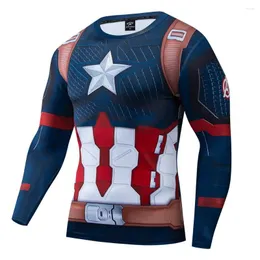 Men's T Shirts Fashion The Endgame Captain 3D Gedruckt Cosplay Compression Premium Shirt Finess Gym Quick-Drying Tight Tops