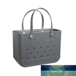 Top Candy Silicone Beach Washable Large capacity portable Plain Basket Bags Shopping Woman Eva Waterproof Tote Bogg Bag Purse Eco