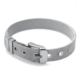 Pulseira loredana moda aço inoxidável pulseira de malha de malha de assistência homens e mulheres titânio de 10 mm