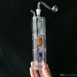 Narghilè Tre ripiani di bottiglie d'acqua filtrate Accessori bong in vetro all'ingrosso, pipa ad acqua in vetro