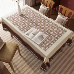 Tala de mesa Toeira de mesa de estilo nórdico 2023 Decoração de casamento à prova d'água Luz retangular Luxo café Nappe De