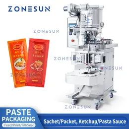 Zonesun Automatic Automatic Silecid Maching Maching Ketchup Honey Stick Oil Sachet Sachet Filling ZS-S100