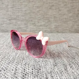 Round Eyewear Frames Fashion Children Sunglasses With Cute Bowtie