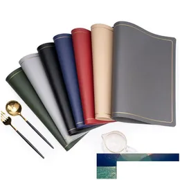 Mats Pads Place Mat Pvc Leather Washable Placemats For Dining Table Nonslip Placemat Set In Kitchen Accessories Cup Wine Pad Drop Dhqdf