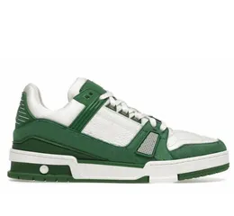 Sapatos de rolo Virgil Sneaker 2023 Trainer Digner Sapatos Casuais Couro de Bezerro Abloh Branco Verde Vermelho Azul Carta Sobreposições Plataforma Baixa Sapatilhas Tamanho 36-45