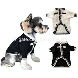 Hundebekleidung Designerkleidung Marken Frühlingsmäntel Kleiner Duft Haustierpullover für Strickjacke Schnauzer Bomei Teddy Corgi Mops Hunde Katze P Dh8Rr