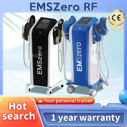 EMS Best Seller RF Equipment 6000W Emszero 14 Tesla Body Sculpting Muscle Machine med 4 RF -handtag och valfri bäckenstimuleringsplatta