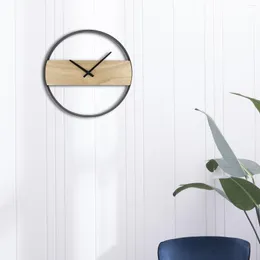 Zegary ścienne 35 cm drewniany zegar wiszący dekoracyjny okrągły do wystroju salonu biurowego