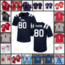American College Football Wear American College Football Wear 2022 NCAA Customed Ole Miss Rebels Football Jersey 9 Jerrion Ealy 90