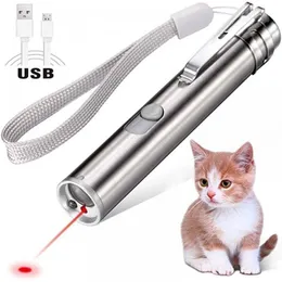 Cat Toys Chaser 3 i 1 Multifunktion Roliga katter Laserleksak Interaktiv USB -laddningsbar LED -ljuspekarträning Training Tool1