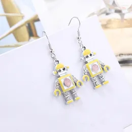 Dangle Earrings Korean Lovely Crystal Robot Fruit Candy Drop Cute Pineapple Watermelon For Women Girl Jewelry Gift