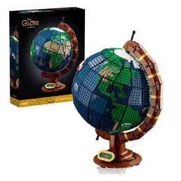 Блоки Эксперт MOC Bricks 2585pcs Earth Globe Модульный строительный сборка Дети образовательная модель 21332 230314