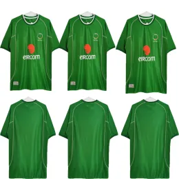 2002 Keane Retro Soccer Jerseys Home 02 Ierlands Away Classic Vintage Irish McGrath Duff Staunton Houghton McAteer 666