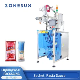 Zonesun flytande förpackningsmaskin påse honung chili pastasås jordnötssmör påse paket snabbt effektiv zs-fp220
