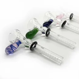 Accessori per fumatori Cursore con stelo in vetro da 9,5 mm di diametro per narghilè stile bong femminile da 9 mm con manico Produzione maschio semplice downstem per tubo dell'acqua