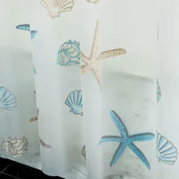 シャワーカーテン41xBシーサイド新鮮なスタイルペヴァモダンカーテンかわいいカラフルなヒトデの海。