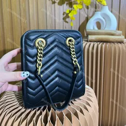 Bolsas Totes de corrente pequena Bolsa de telefone Bolsa de luxo feminina Marmont Sutura em forma de V do designer Alça de ombro longa removível estilo bolsa de ombro feminina bolsa de corpo cruzado