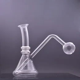 Mini szklane palnik oleju Bongs DAB Riołka Hookah Portable Mały pęcherzyka zlewka bong rurki wodne o dużych rozmiarach OD Rurki olejowe