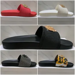 2022 Kleur Slippers Paris Luxe Designer Sliders Mens Dames Summer Sandals Beach Slide Ladies Flip Flops Loafers Sky Blue Chaussures