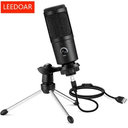 Professional USB Condenser Microphones Micphone for PC Computer Live Laptop Recording Studio Singing Gaming Streaming Mikrofon