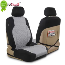 New Update Cotton Cloth Universal Four Season Fashionable Car Seat Cushion Cover for Front of 2 Seats Automobiles Car Protector