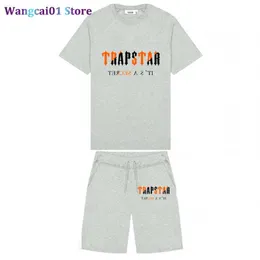 WANGCAI01 T-shirty męskie 2023 Nowy Trapstar Tracksuit Set Men Thirt Shirt Summer Sportswear Pants Streetwear HARAJUKU TOPS KRÓTE SEVE 0317H23