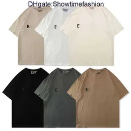 Designer ESS T-Shirts Herren Brust Brief Laminierter Druck ID Kurzarm Nebel High Street Lose Übergröße Casual Pure T-Shirts für Männer 59WH