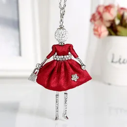 Collane con ciondolo Collana per donna Collare alla moda Francese Paris Girl Big Doll Vintage Long Chain Dress Choker JewelryPendant