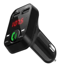 New B2 Bluetooth Car FM Transmitter Hands Bluetooth Car Kit Music Adapter USB Charger Mp3 Player Radio Kits6516227