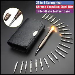 Handverktyg Mini Precision Skruvmejseluppsättning 25 i 1 Electronic Torx Screwnriver Opening Reparations Tools Kit för telefonkamera Watch Tablet PC