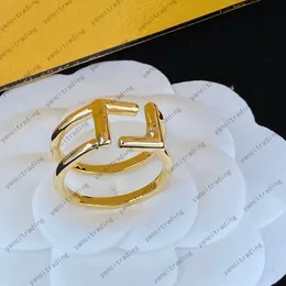 Fashion Classic Rings Womens Designer Jewelry 18K Gold Plated band Ring For Women Luxury F Letters Love Jewelrys Wedding Party Gifts