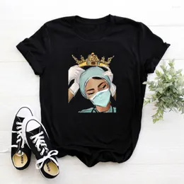 Magliette da donna Give The White Angel A Crown Donna O-Collo Maglietta Harajuku Femme They Are Great TShirts Fcasual Camiseta Mujer