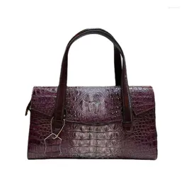 Evening Bags Bag European And American Fashion Crocodile Pattern Square Shoulder Crossbody Genuine Leather Large Capacity Handbag