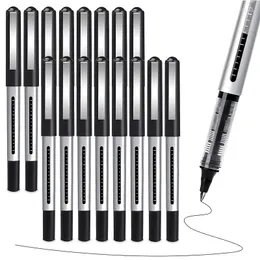 16pcs Rollerball Pen Point 0.5mm extra point point point gel liquid ink pens inction supplie supplie