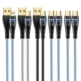 New Trending Creative cables Clear Mobile Phone Quick Charge Transparent Type C Fast Charging micro USB Cable Type-C