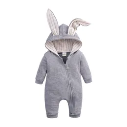 New Spring Autumn Baby Rompers Blue Jumpsuit Cute Cartoon Rabbit Infant Girl Boy Jumpers Kids Baby Outfits Clothes 1937