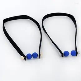 Choker Natural Stone Style Blue Ball Necklace Gold Silver Color Pendant Black Velvet Ribbon Fashion Jewelry Femme