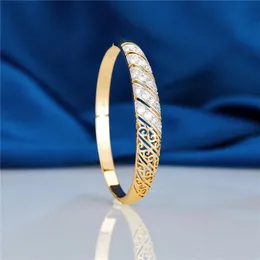 Bangle Feb Bangles Natural Copper Women Spiral Pattern White Wedding Luxury Fine Classic Jewellry