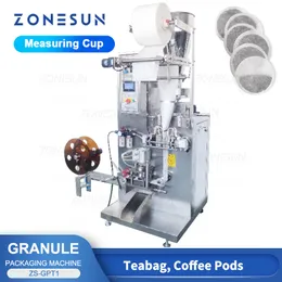 ZONESUN Confezionatrice automatica per bustine di tè Polvere di granuli Foglie di tè Chicchi di caffè Linea di produzione di riempimento e sigillatura ZS-GPT1