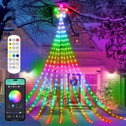 Smart Illumination LED String Lights APP Remote Control USB Fairy Star Light for Christmas Navidad Bedroom Indoor Outdoor Xmas Tree Decor 230316
