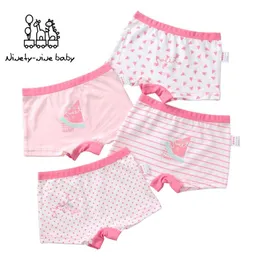 Panties 4Pcs/lot Girls Boxer Pants Soft Kids Underwear For Cotton Sweet Print 4 Colors Baby Grils Safety