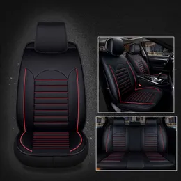New New 2024 Leather Car Seat Cover Cushion Protector Van Auto Front Rear Pad Full Tightly Surround With Backrest Fit Most Car Interior Cover