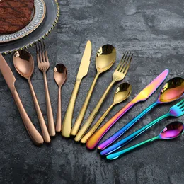Cutlery Sets Stainless Steel Flatware Sets Silverware Spoon and Fork Knife Tableware