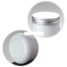 80g Adorable PET Plastic Jar 80ml White Color Cosmetic Packaging Cream Jar With Aluminum Cap