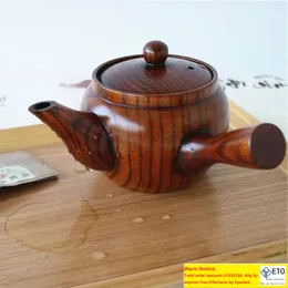 TEAPOT de madeira japonês estilo pote de chá vintage Fu conjunto de buchas de alça longa com ferramenta de chá de filtro com filtro