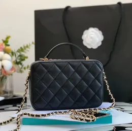 10A Moda borsa a tracolla di qualità borsa di design di lusso borsa a tracolla nera borsa a tracolla su chian bag mini borsa da donna in pelle di agnello trapuntata caviale pelle di livello superiore